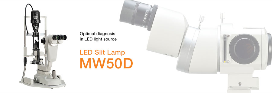 Optimal diagnosis in LED light source | LED Slit Lamp MW50D